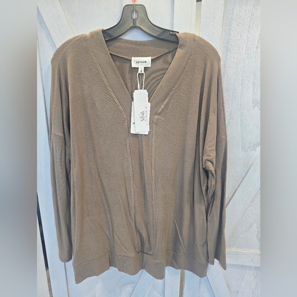 Heyson Brushed Rib Oversized Layering Top